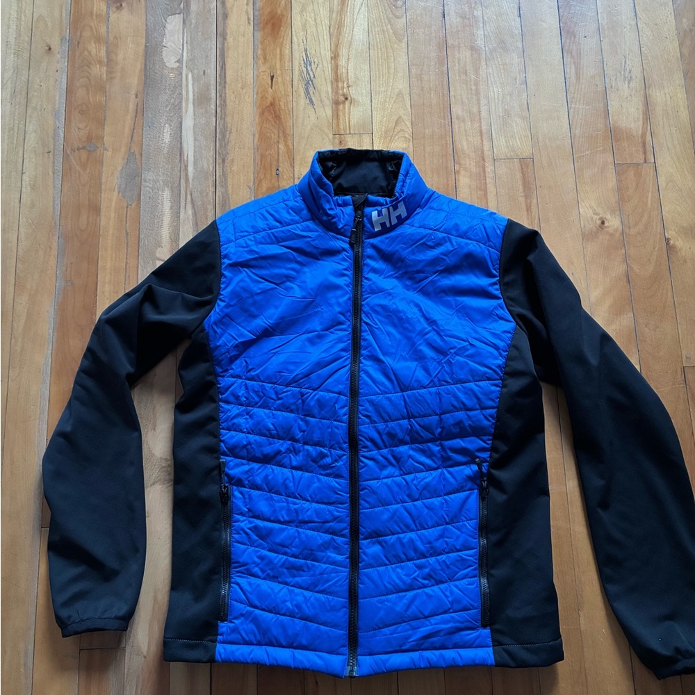 Helly Hansen Blue and Black Quilted Jacket. Fits like a Small.